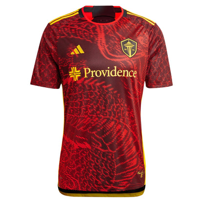 Men's adidas Pedro de la Vega Red Seattle Sounders FC 2024 The Bruce Lee Kit Replica Player Jersey