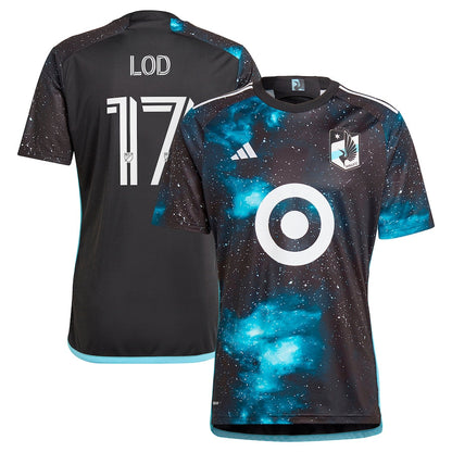 Men's adidas Robin Lod Black Minnesota United FC 2024 Starry Night Replica Player Jersey