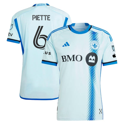 Men's adidas Samuel Piette Light Blue CF Montreal 2024 La Main Authentic Player Jersey