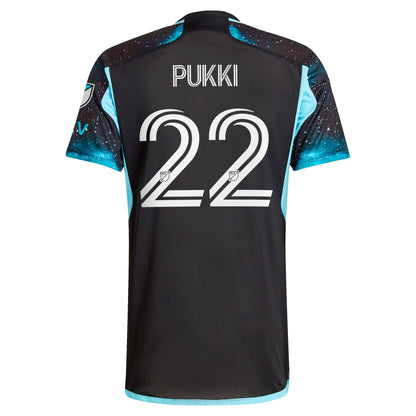 Men's adidas Teemu Pukki Black Minnesota United FC 2024 Starry Night Authentic Player Jersey