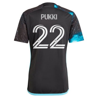 Men's adidas Teemu Pukki Black Minnesota United FC 2024 Starry Night Replica Player Jersey