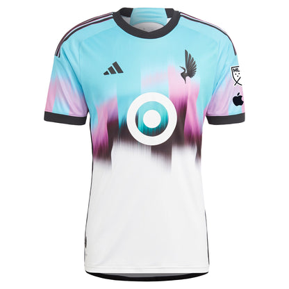 Men's adidas Teemu Pukki White Minnesota United FC 2024 The Northern Lights Kit Authentic Player Jersey