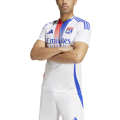 Men's adidas White Olympique Lyonnais 2024/25 Home Replica Jersey - Customizable