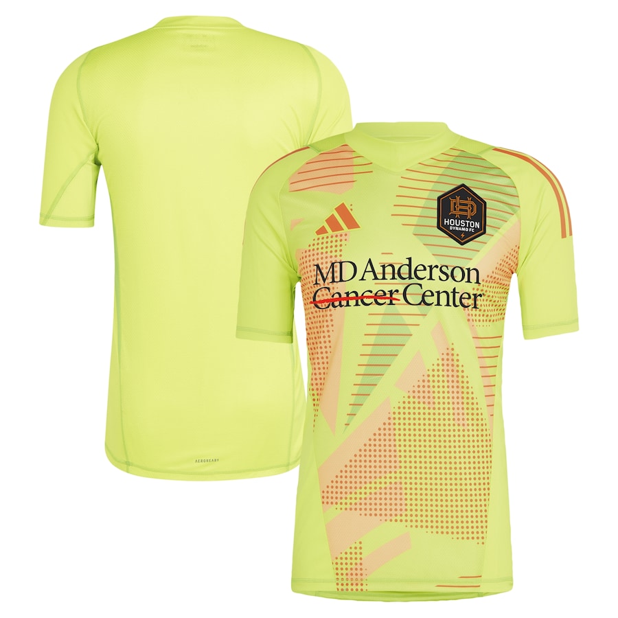 Men's adidas Yellow Houston Dynamo FC 2024 Goalkeeper Jersey - Customizable