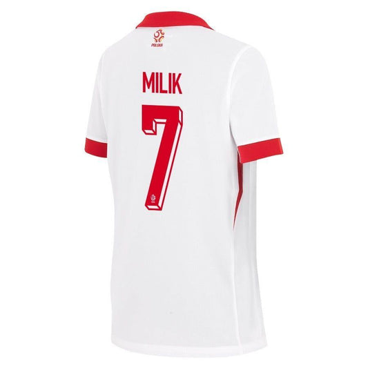 Youth Poland Arkadiusz Milik #7 Home Replica Jersey 2024