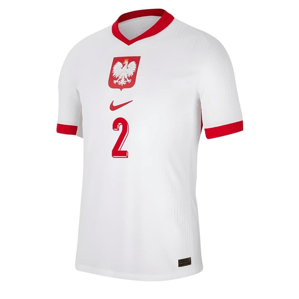 Poland Matty Cash #2 Home Replica Jersey 2024