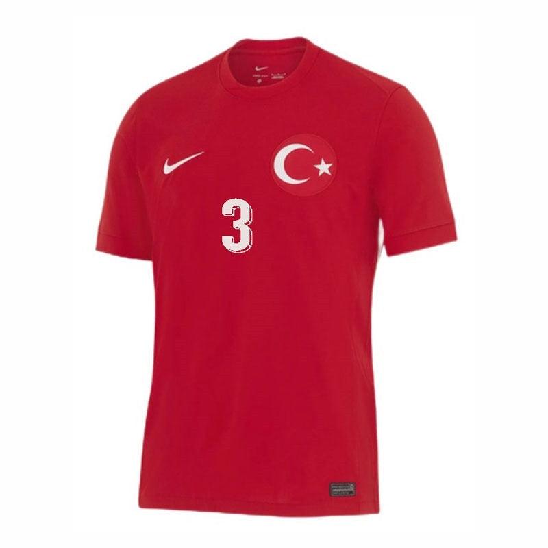 Youth Turkey Merih Demiral #3 Away Replica Jersey 2024