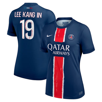 Women's Nike Lee Kang In Navy Paris Saint-Germain 2024/25 Replica Player Jersey