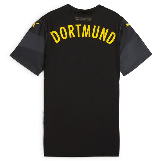 Women's Puma Black Borussia Dortmund 2024/25 Away Replica Jersey - Customizable