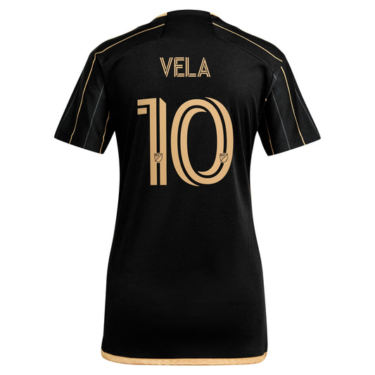 Women's adidas Carlos Vela Black LAFC 2024 Primary Replica Player Jersey