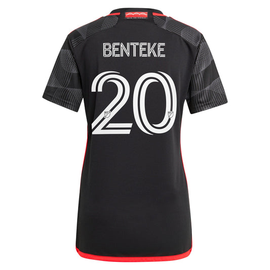 Women's adidas Christian Benteke Black D.C. United 2024 The Icon Kit Replica Player Jersey