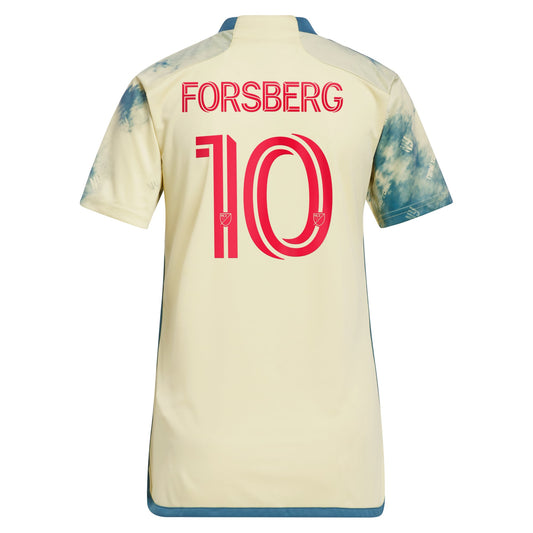 Women's adidas Emil Forsberg Yellow New York Red Bulls 2024 Daniel Patrick Kit Replica Player Jersey