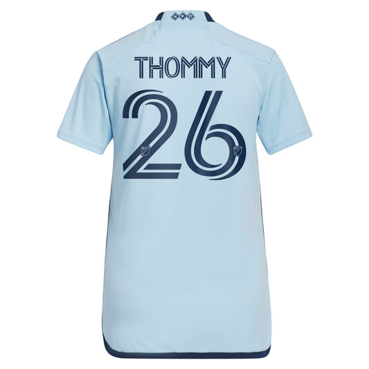 Women's adidas Erik Thommy Light Blue Sporting Kansas City 2024 Hoops 4.0 Replica Player Jersey