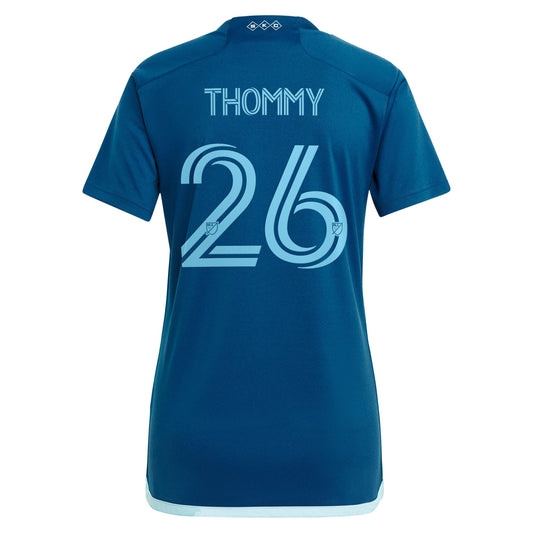 Women's adidas Erik Thommy Navy Sporting Kansas City 2024 Diamonds Our Forever Replica Player Jersey