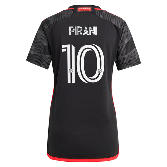 Women's adidas Gabriel Pirani Black D.C. United 2024 The Icon Kit Replica Player Jersey - Customizable