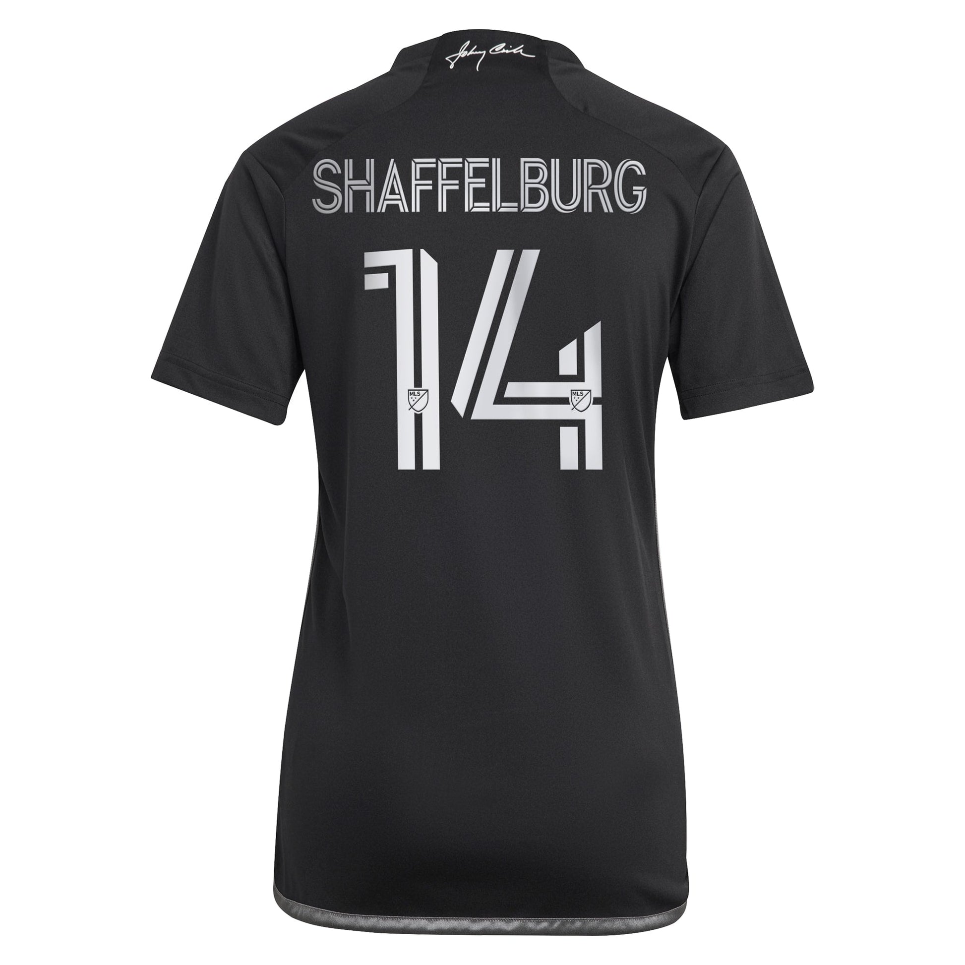 Women's adidas Jacob Shaffelburg Black Nashville SC 2024 Man In Black Kit Replica Player Jersey