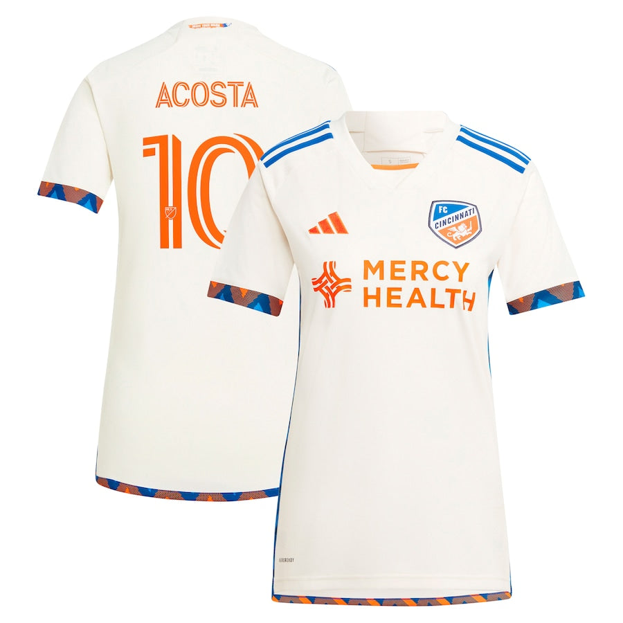 Women's adidas Luciano Acosta White FC Cincinnati 2024 The Canvas Kit Replica Player Jersey