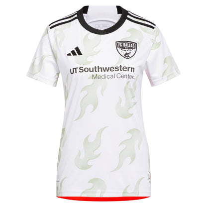 Women's adidas Maarten Paes White FC Dallas 2024 Burn Baby Burn Replica Player Jersey