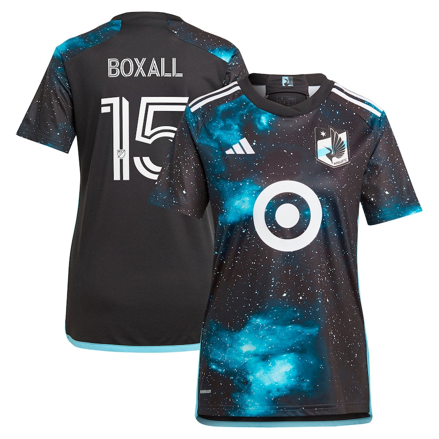 Women's adidas Michael Boxall Black Minnesota United FC 2024 Starry Night Replica Player Jersey