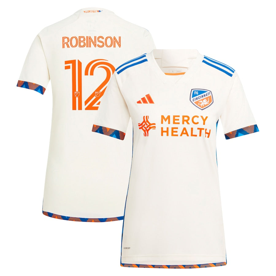 Women's adidas Miles Robinson White FC Cincinnati 2024 The Canvas Kit Replica Player Jersey