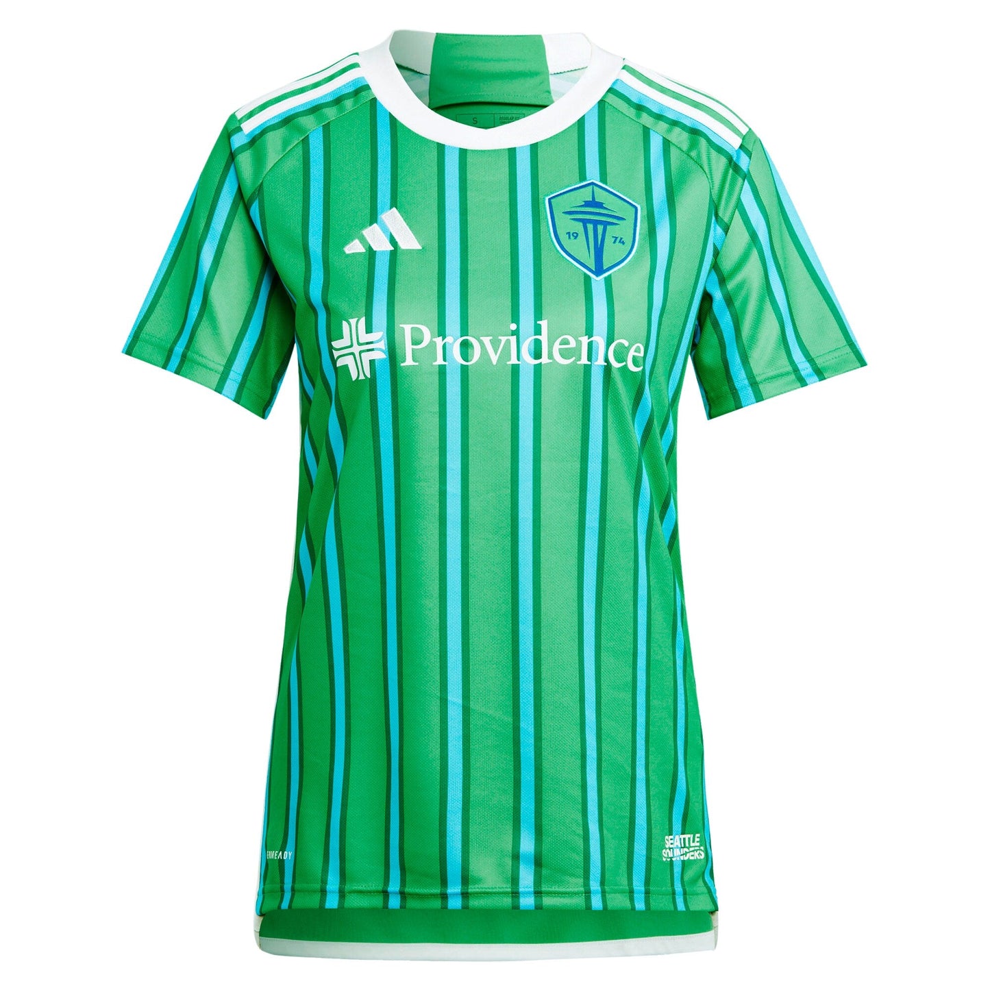 Women's adidas Pedro de la Vega Green Seattle Sounders FC 2024 The Anniversary Kit Replica Player Jersey