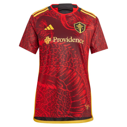 Women's adidas Pedro de la Vega Red Seattle Sounders FC 2024 The Bruce Lee Kit Replica Player Jersey