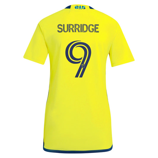 Women's adidas Sam Surridge Yellow Nashville SC 2024 The 615 Kit Replica Player Jersey