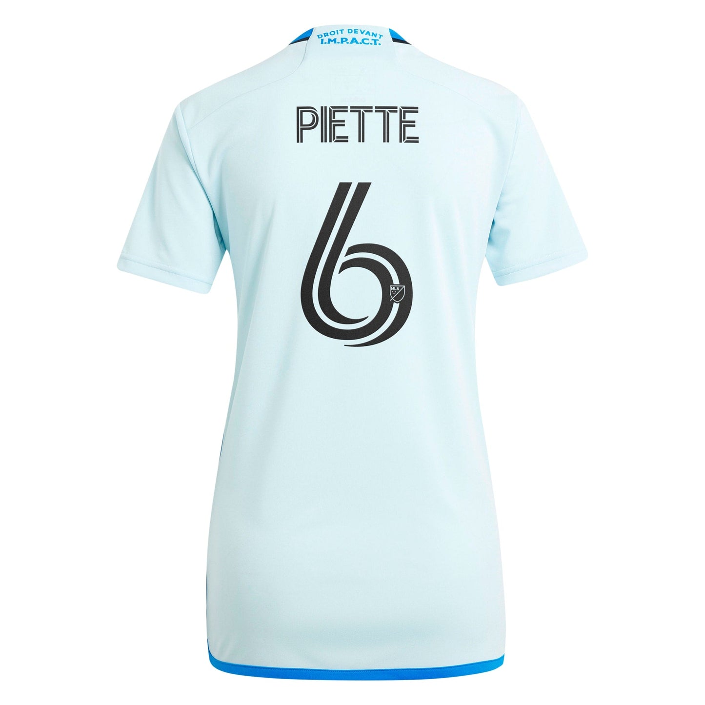 Women's adidas Samuel Piette Light Blue CF Montreal 2024 La Main Replica Player Jersey