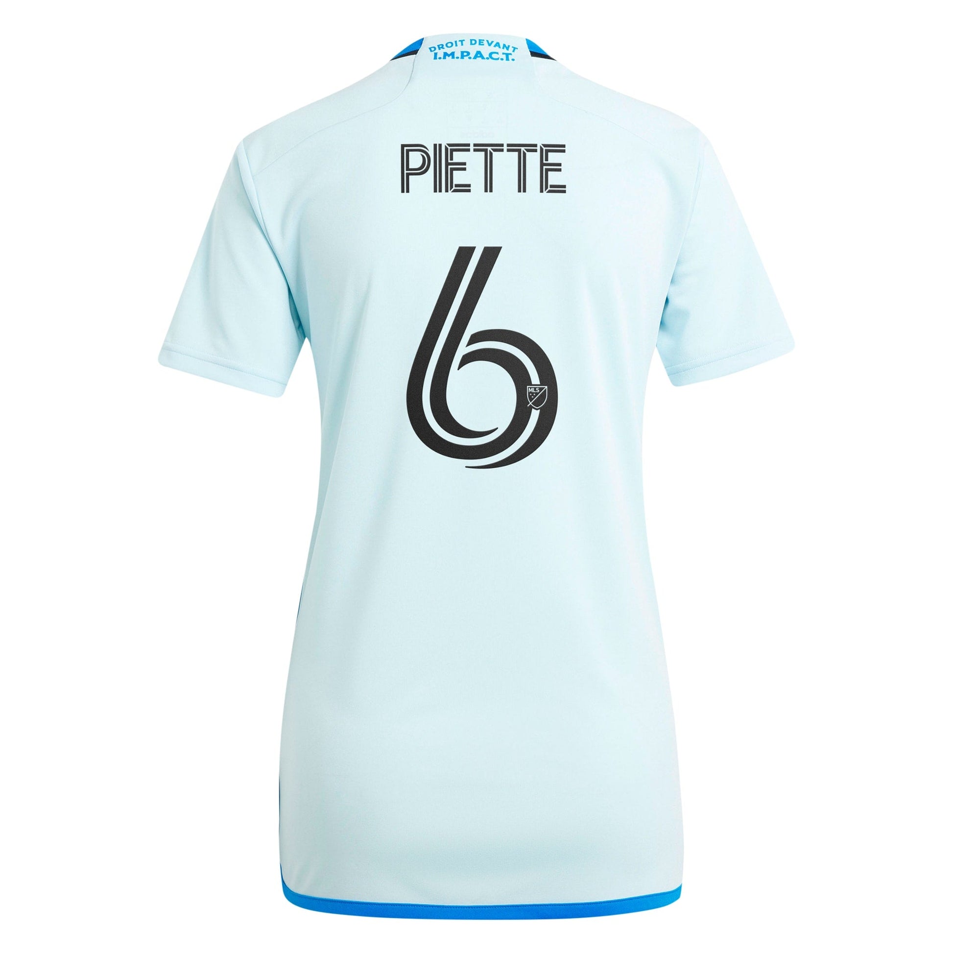 Women's adidas Samuel Piette Light Blue CF Montreal 2024 La Main Replica Player Jersey