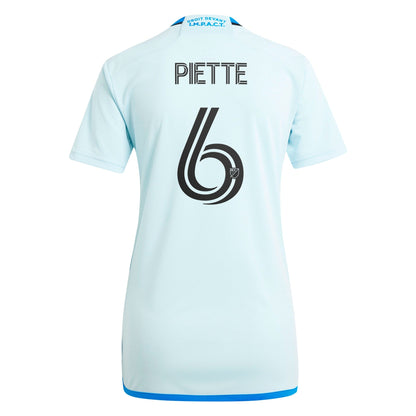 Women's adidas Samuel Piette Light Blue CF Montreal 2024 La Main Replica Player Jersey