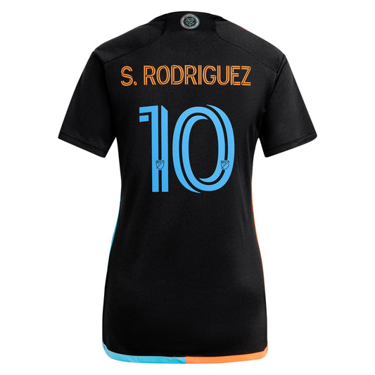 Women's adidas Santiago Rodr¨ªguez Black New York City FC 2024 24/7 Kit Replica Player Jersey