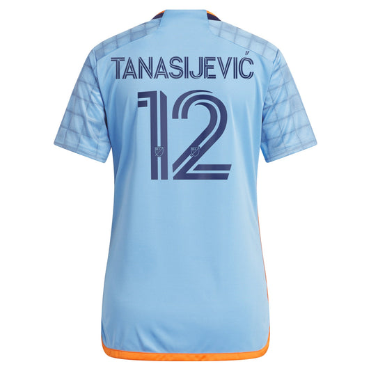 Women's adidas Strahinja Tanasijevic Light Blue New York City FC 2024 The Interboro Kit Replica Player Jersey