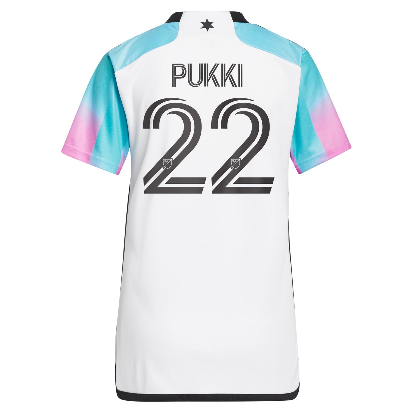 Women's adidas Teemu Pukki White Minnesota United FC 2024 The Northern Lights Kit Replica Player Jersey