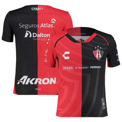 Youth Charly Red/Black Club Atlas 2024/25 Home Authentic Jersey - Customizable