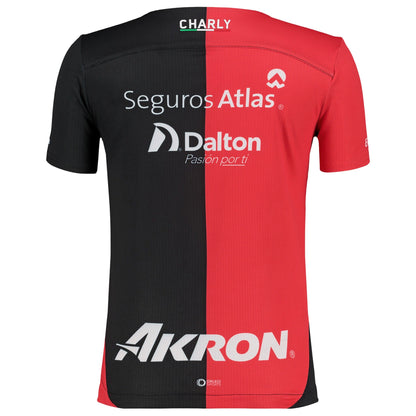 Youth Charly Red/Black Club Atlas 2024/25 Home Authentic Jersey - Customizable