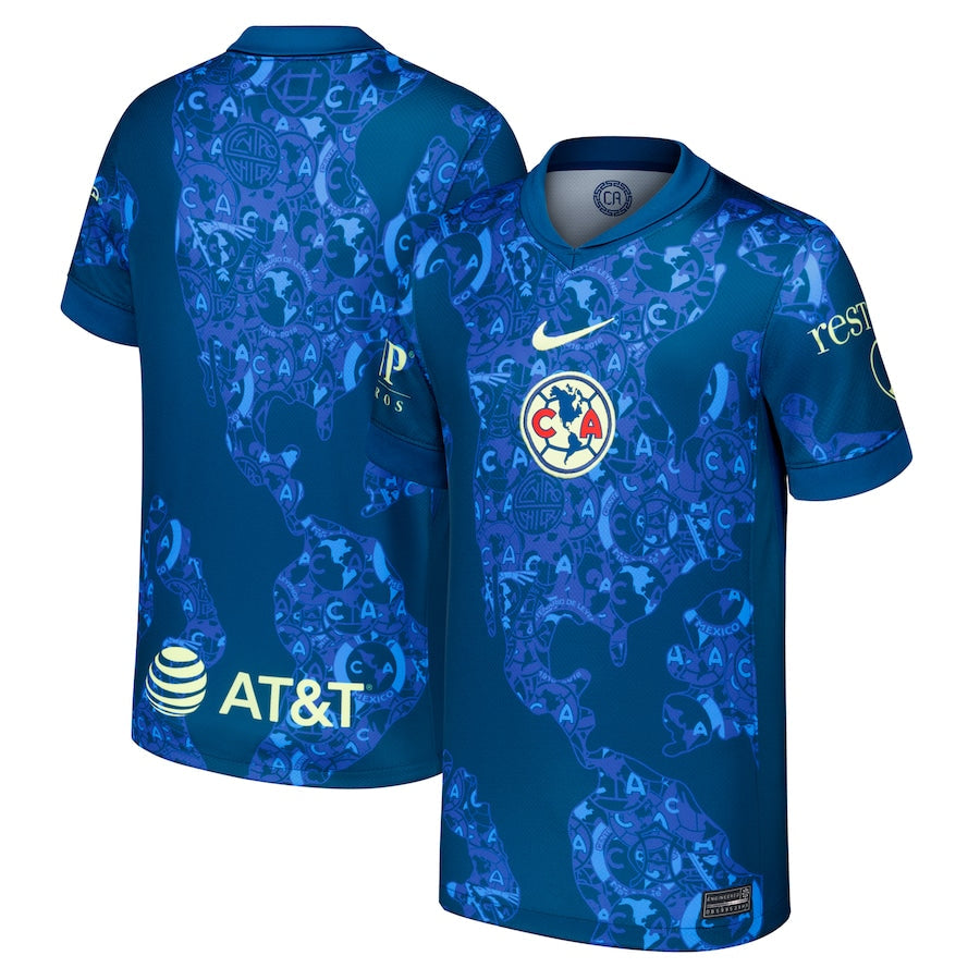 Youth Nike Blue Club America 2024/25 Away Replica Jersey - Customizable