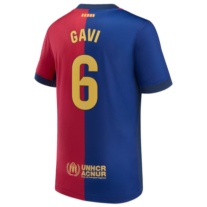 Youth Nike Gavi Royal Barcelona 2024/25 Home Replica Player Jersey