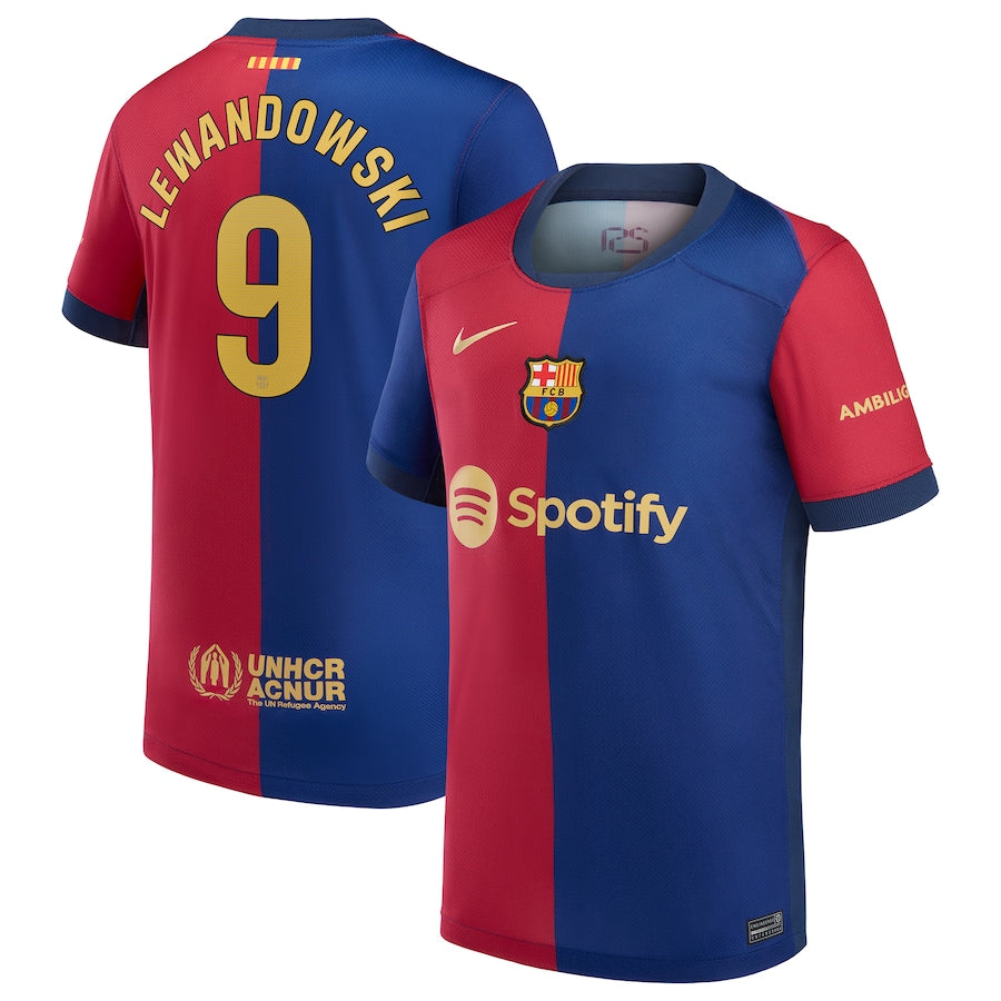 Youth Nike Robert Lewandowski Royal Barcelona 2024/25 Home Replica Player Jersey