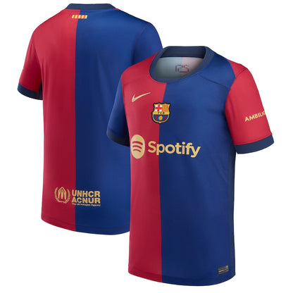 Youth Nike Royal Barcelona 2024/25 Home Replica Jersey - Customizable