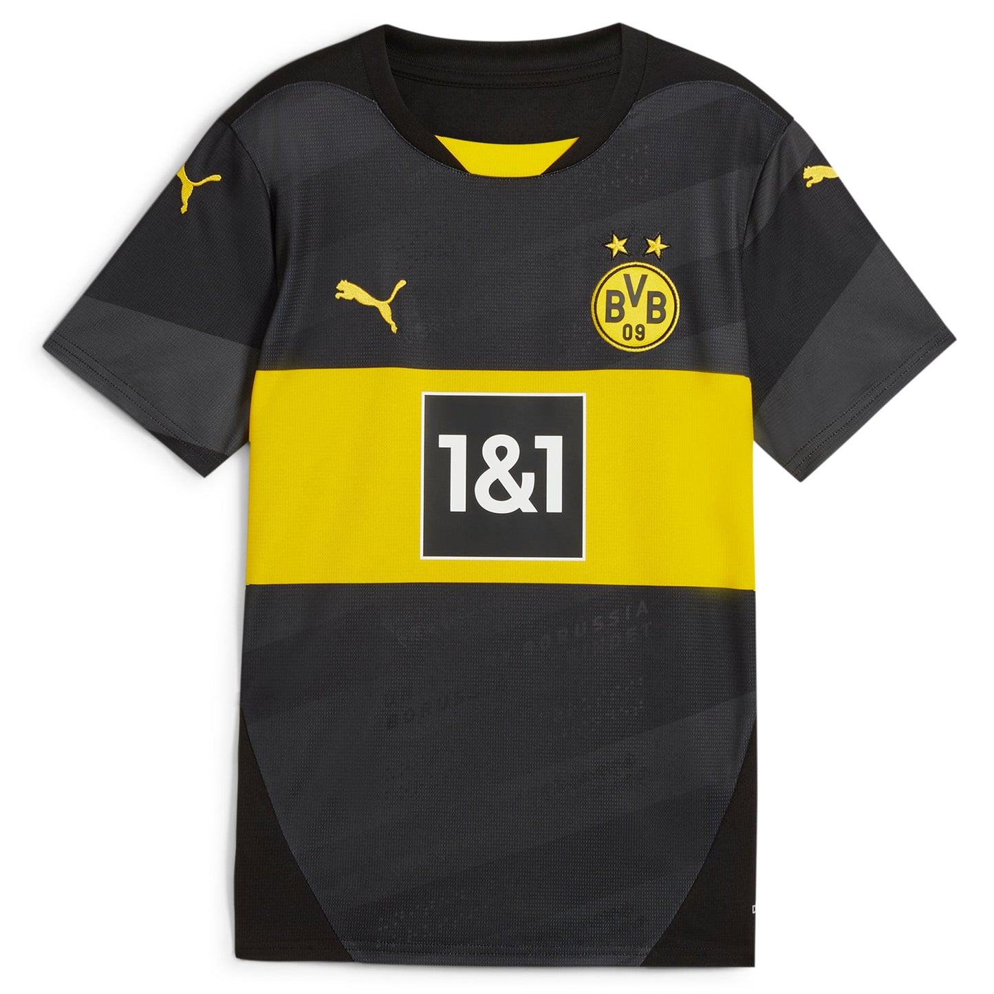 Youth Puma Black Borussia Dortmund 2024/25 Away Replica Jersey - Customizable