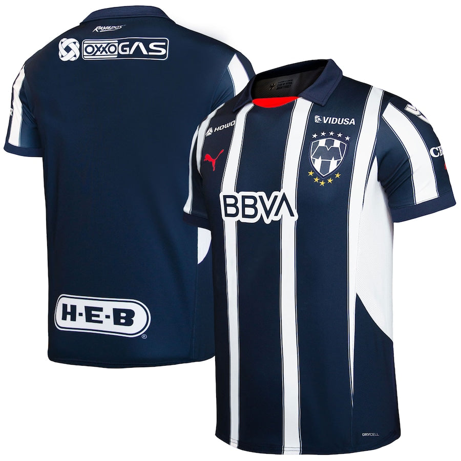 Youth Puma Navy CF Monterrey 2024/25 Home Replica Jersey - Customizable