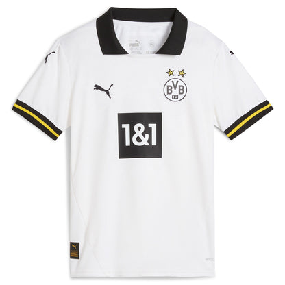 Youth Puma White Borussia Dortmund 2024/25 Third Replica Jersey - Customizable