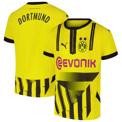 Youth Puma Yellow Borussia Dortmund 2024/25 Cup Replica Jersey - Customizable