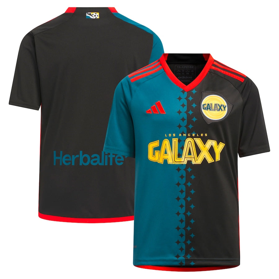 Youth adidas Black LA Galaxy 2024 Archive Replica Jersey - Customizable