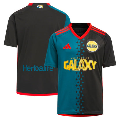 Youth adidas Black LA Galaxy 2024 Archive Replica Jersey - Customizable