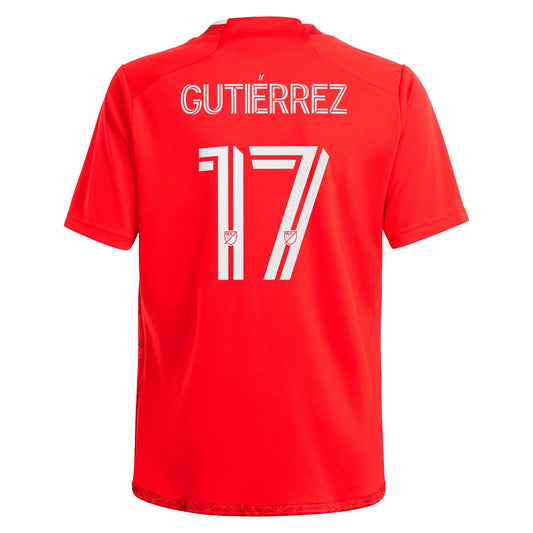 Youth adidas Brian Guti¨¦rrez Red Chicago Fire 2024 Return To Red Replica Player Jersey