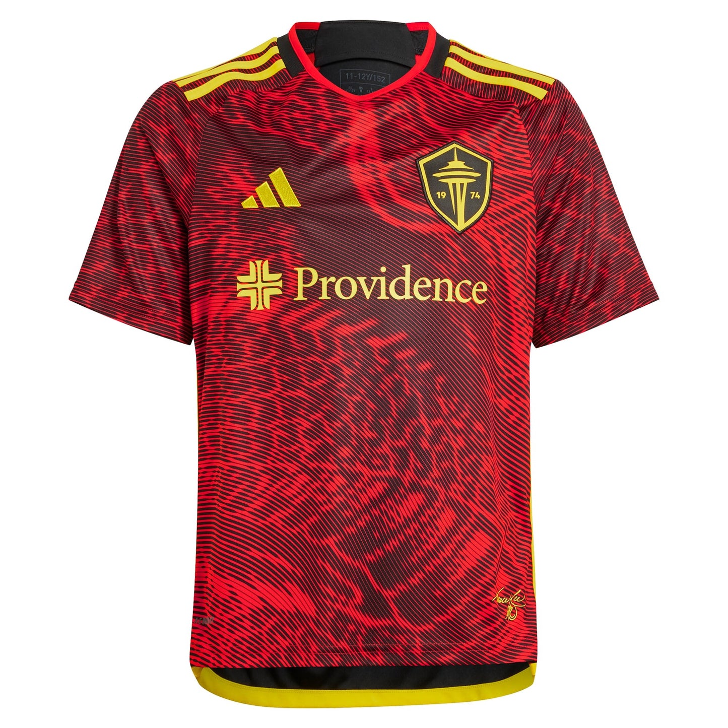 Youth adidas Cristian Roldan Red Seattle Sounders FC 2024 The Bruce Lee Kit Replica Player Jersey