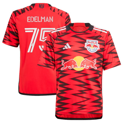 Youth adidas Daniel Edelman Red New York Red Bulls 2024 Legacy Replica Player Jersey