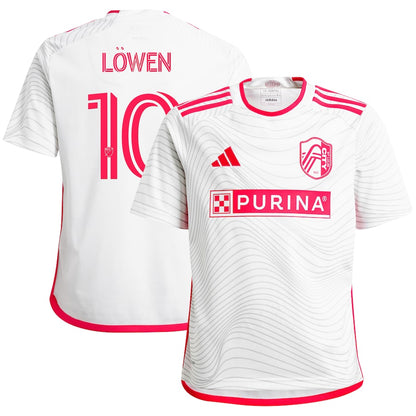 Youth adidas Eduard L?wen White St. Louis City SC 2024 The Confluence Kit Replica Player Jersey