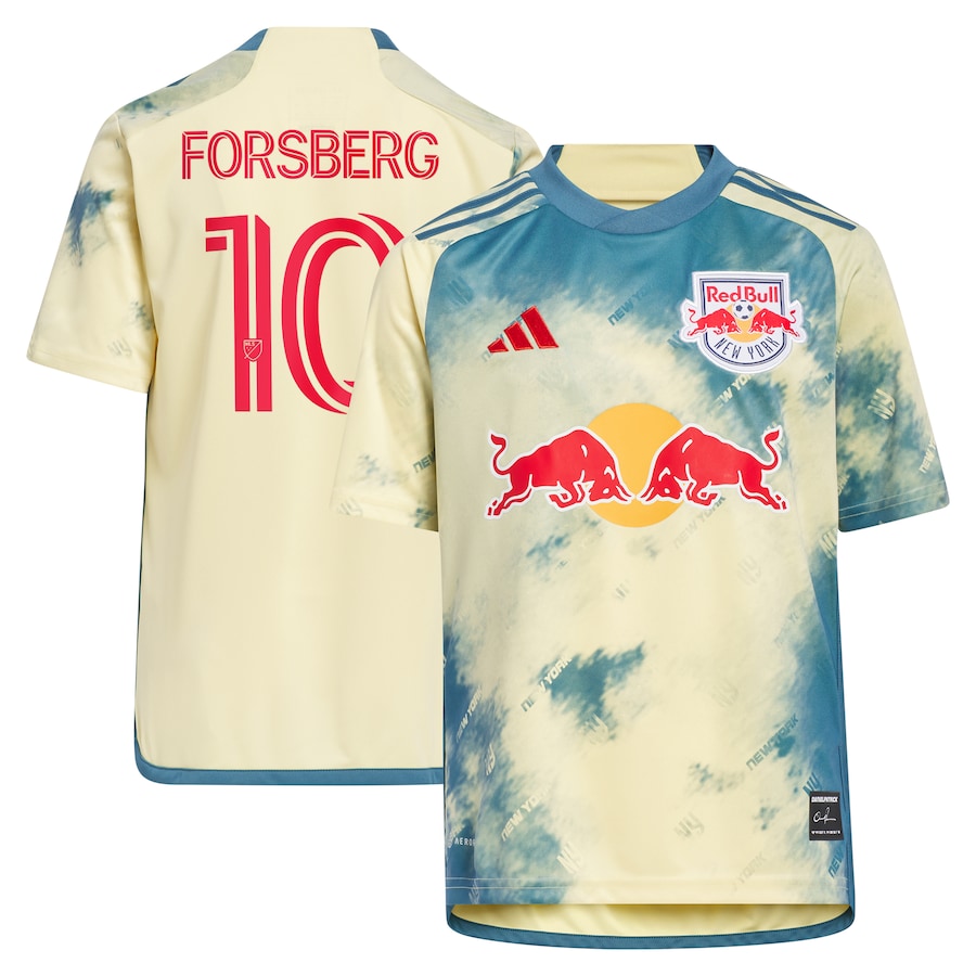 Youth adidas Emil Forsberg Yellow New York Red Bulls 2024 Daniel Patrick Kit Replica Player Jersey